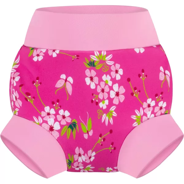 BIG ELEPHANT Swim Diapers - 3 Pieces of Reusable and Adjustable Baby Swimming Diapers for Girls , 2T