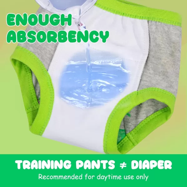 BIG ELEPHANT Toddler Training Pants, Soft Cotton Absorbent Training Underwear for Baby Boys &amp; Girls