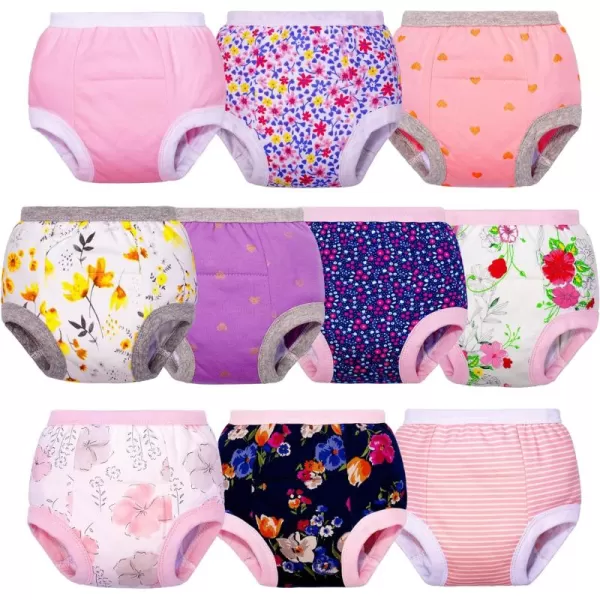 BIG ELEPHANT Baby Girls Training Underwear for Toddler Cotton Training Pants Soft and Absorbent 12 Months-5T