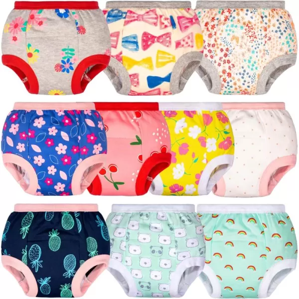 BIG ELEPHANT Baby Girls Training Underwear for Toddler Cotton Training Pants Soft and Absorbent 12 Months-5T