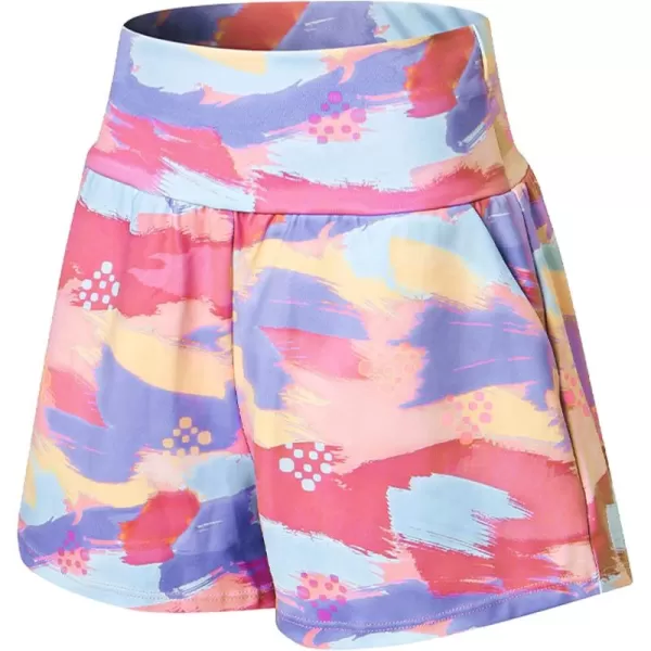 BIG ELEPHANT Girls Athletic Shorts with Pockets, Basketball Soccer Running Cheer Gym Active Short for Youth Kids 4-14 Years