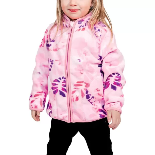 BIG ELEPHANT Girls Polar Fleece Jacket Full-Zip Thick Warm Outwear with Pockets Autumn Winter Coat for Toddler Kids