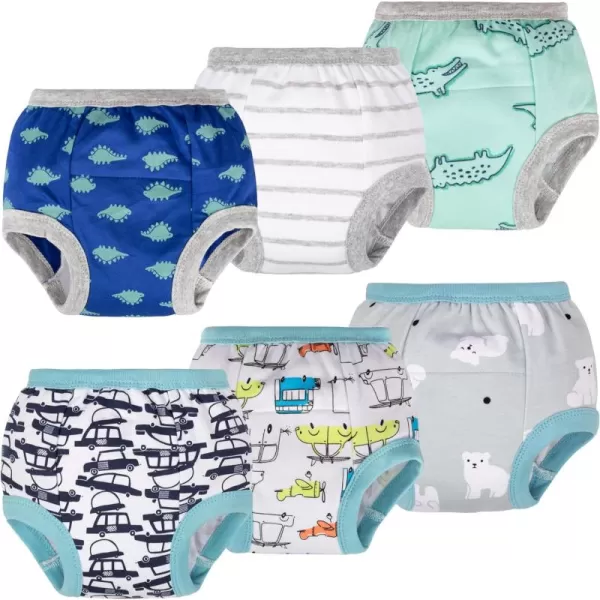 BIG ELEPHANT Potty Training Pants for Baby Boys' and Girl' 100% Cotton Waterproof Training Underwear