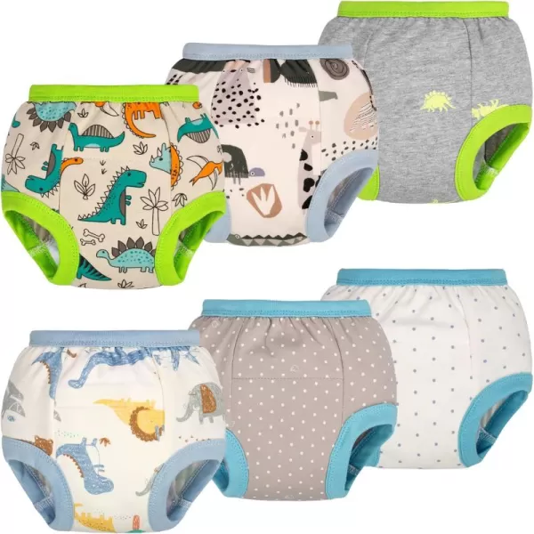 BIG ELEPHANT Potty Training Pants for Baby Boys' and Girl' 100% Cotton Waterproof Training Underwear