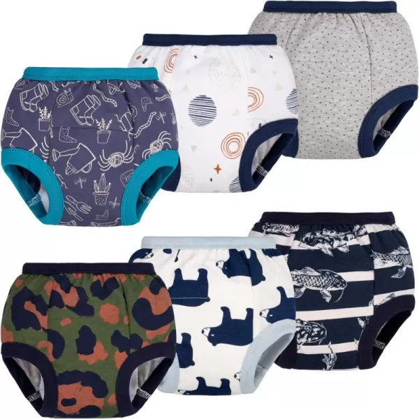 BIG ELEPHANT Potty Training Pants for Baby Boys' and Girl' 100% Cotton Waterproof Training Underwear