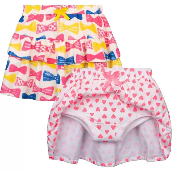 BIG ELEPHANT Toddler Girls Potty Training Pants, Ruffle Diaper Skirt Shorts Soft Absorbent, 12 Months - 5 Years