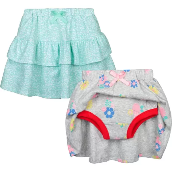 BIG ELEPHANT Toddler Girls Potty Training Pants, Ruffle Diaper Skirt Shorts Soft Absorbent, 12 Months - 5 Years