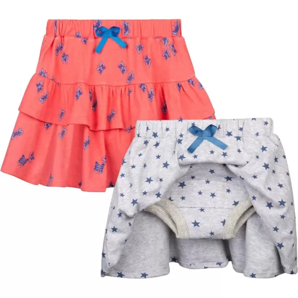 BIG ELEPHANT Toddler Girls Potty Training Pants, Ruffle Diaper Skirt Shorts Soft Absorbent, 12 Months - 5 Years