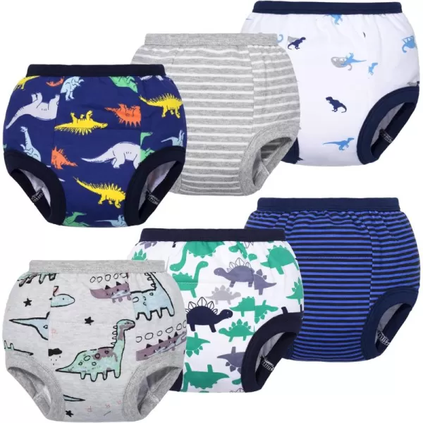 BIG ELEPHANT Toddler Training Pants, Soft Cotton Absorbent Training Underwear for Baby Boys &amp; Girls