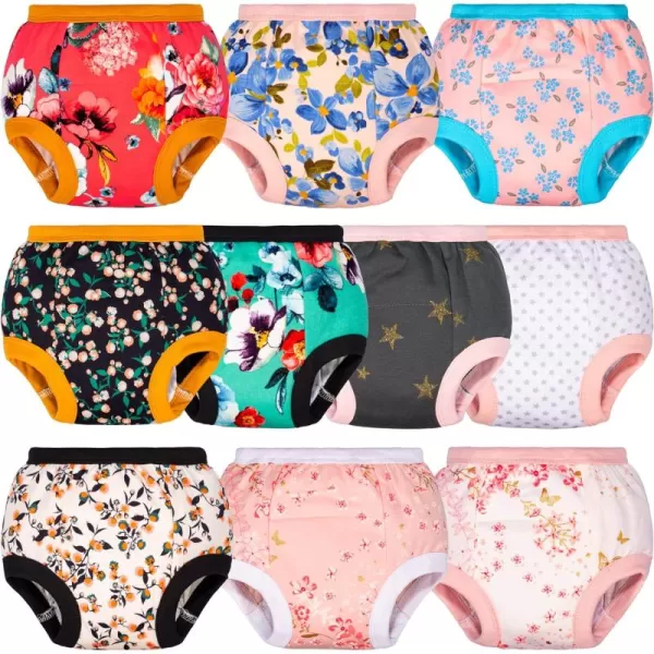 BIG ELEPHANT Baby Girls Training Underwear for Toddler Cotton Training Pants Soft and Absorbent 12 Months-5T