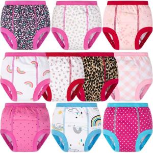 imageBIG ELEPHANT 10Pack Baby Potty Training Underwear Soft 100 Cotton Absorbent Training Pants for Boys ampamp Girls Ages 12M10YRed Stripes Spots