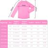 imageBIG ELEPHANT 3 Pack Kids Rash Guard Swim Shirt UPF 50 Long Sleeve Rashguard Swimwear Surf Tops Sun Protection for Boys GirlsRose RedWhitePink