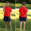 imageBIG ELEPHANT 3 Pack Kids Short Sleeve Rash Guard Shirt UPF 50 Protection Swimwear Quick Dry Swim Tee Youth RashguardNavy BlueRedWhite