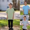 imageBIG ELEPHANT Kids UPF 50 Rash Guard Shirts 3Pack Short Sleeve UV Sun Protection Athletic Tees for Youth Boys GirlsMatcha Greenlight Blueblue