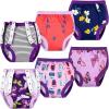 imageBIG ELEPHANT Baby Side Button Training Pants Reusable Snaps on 100 Cotton Training Underwear for Toddler 2 Years  4 YearsPurple Butterfly 6 Pack