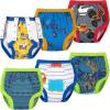 imageBIG ELEPHANT Baby Side Button Training Pants Reusable Snaps on 100 Cotton Training Underwear for Toddler 2 Years  4 YearsRed Car 6 Pack