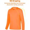 imageBIG ELEPHANT 2 Pack Boys Athletic Hoodie Mesh Moisture Wicking Active Performance Long Sleeve T Shirt Quick Dry Fit PulloverOrangeLight Gray
