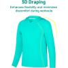 imageBIG ELEPHANT 2 Pack Boys Athletic Hoodie Mesh Moisture Wicking Active Performance Long Sleeve T Shirt Quick Dry Fit PulloverTurquoise GreenSky Blue