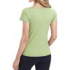 imageBIG ELEPHANT 2 Pcs Womens Basic Short Sleeve TShirts UPF 50 Slim Fit Crew Neck Solid Tops for Daily WearTravelSportsCaramel Orange and Matcha Green