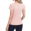 imageBIG ELEPHANT 2 Pcs Womens Basic Short Sleeve TShirts UPF 50 Slim Fit Crew Neck Solid Tops for Daily WearTravelSportsPink and Cherry Blossom Pink