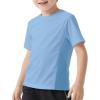 imageBIG ELEPHANT 3Pack Kids Short Sleeve TShirts Breathable UPF 50 QuickDry Mesh Solid Tees for Boys ampamp GirlsNavy Blue  Blue  Black