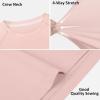 imageBIG ELEPHANT 3Pack Kids Short Sleeve TShirts Breathable UPF 50 QuickDry Mesh Solid Tees for Boys ampamp GirlsSakura Pink  Pink  Lotus Purple