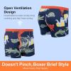 imageBIG ELEPHANT Boys Boxer Briefs 10Pack Toddler 100 Cotton Dinosaur Print Underwear Soft and Breathable Sizes 3T10YBlue Dinosaur