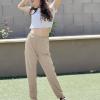 imageBIG ELEPHANT Girls Quick Dry Active Athletic Joggers Kids Pullon Lounge Joggers with PocketKhaki