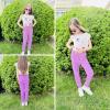 imageBIG ELEPHANT Girls Quick Dry Active Athletic Joggers Kids Pullon Lounge Joggers with PocketPurple