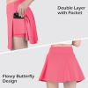 imageBIG ELEPHANT Girls Skorts  2in1 Flowy Shorts with Builtin Liner and Pockets Elastic Waist for Sports Dance SchoolBlackDark GrayPeach Pink