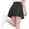 imageBIG ELEPHANT Girls Skorts  2in1 Flowy Shorts with Builtin Liner and Pockets Elastic Waist for Sports Dance SchoolBlackDark GrayWhite