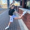 imageBIG ELEPHANT Girls Skorts  2in1 Flowy Shorts with Builtin Liner and Pockets Elastic Waist for Sports Dance SchoolBlackGrayBlue