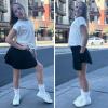 imageBIG ELEPHANT Girls Skorts  2in1 Flowy Shorts with Builtin Liner and Pockets Elastic Waist for Sports Dance SchoolBlackGrayBlue