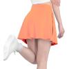 imageBIG ELEPHANT Girls Skorts  2in1 Flowy Shorts with Builtin Liner and Pockets Elastic Waist for Sports Dance SchoolBlueWhiteOrange