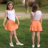 imageBIG ELEPHANT Girls Skorts  2in1 Flowy Shorts with Builtin Liner and Pockets Elastic Waist for Sports Dance SchoolBlueWhiteOrange