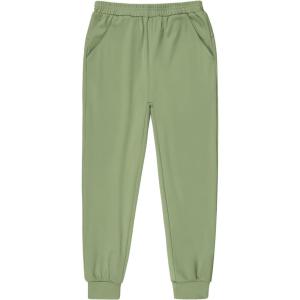 imageBIG ELEPHANT Girls Quick Dry Active Athletic Joggers Kids Pullon Lounge Joggers with PocketGreen