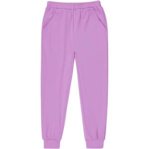 imageBIG ELEPHANT Girls Quick Dry Active Athletic Joggers Kids Pullon Lounge Joggers with PocketPurple