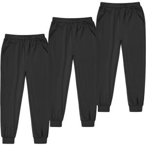 imageBIG ELEPHANT Girls Quick Dry Active Athletic Joggers Kids Pullon Lounge Joggers with PocketSet2