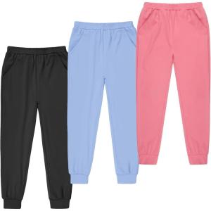 imageBIG ELEPHANT Girls Quick Dry Active Athletic Joggers Kids Pullon Lounge Joggers with PocketSet4