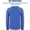 imageBIG ELEPHANT 3 Pack Boys Long Sleeve Rashguard  UPF 50QuickDry Athletic Shirts for Youth Breathable Crew NeckGreenNavy BlueSky Blue