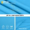 imageBIG ELEPHANT 3 Pack Boys Long Sleeve Rashguard  UPF 50QuickDry Athletic Shirts for Youth Breathable Crew NeckTurquoise GreenSky BlueMist Blue
