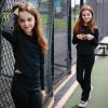 imageBIG ELEPHANT 3 Pack Girls Athletic Shirts Long Sleeve Trendy Kids Active Yoga Tees Cute Tops for Teen GirlsBlack Dark Gray Purple