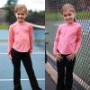 imageBIG ELEPHANT 3 Pack Girls Athletic Shirts Long Sleeve Trendy Kids Active Yoga Tees Cute Tops for Teen GirlsDark Blue Blue Pink
