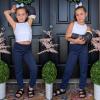 imageBIG ELEPHANT 3 Pack Girls Joggers with Pockets High Waisted Kids Athletic Pants for Yoga RunningBlackdark Graydark Blue