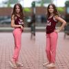 imageBIG ELEPHANT 3 Pack Girls Joggers with Pockets High Waisted Kids Athletic Pants for Yoga RunningBlackdark Graypink
