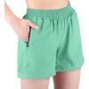 imageBIG ELEPHANT 3 Pcs Girls Athletic Shorts with Liner Quick Dry Sports Shorts with Zipper Pockets for Running Soccer CyclingBlackbluegreen