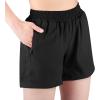 imageBIG ELEPHANT 3 Pcs Girls Athletic Shorts with Liner Quick Dry Sports Shorts with Zipper Pockets for Running Soccer CyclingBlackdark Greypink