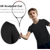 imageBIG ELEPHANT 4 Pack Boys Athletic Short TShirts UPF 50 Sun Protection Rash Guard Shirts QuickDryMoistureWickingBlackGraySky BlueBlue