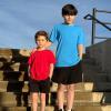 imageBIG ELEPHANT 4 Pack Boys Athletic Short TShirts UPF 50 Sun Protection Rash Guard Shirts QuickDryMoistureWickingBlackRedGrayNavy Blue