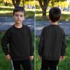 imageBIG ELEPHANT Boys Crewneck Sweatshirt Youth Fleece Sweatshirts Long Sleeve Basic Pullover Soft Warm Thin Fleece for KidsBlack